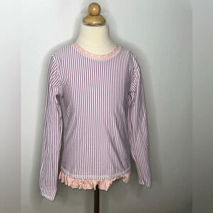 Ruffle Butts girls purple seersucker long sleeve rash guard sz 10